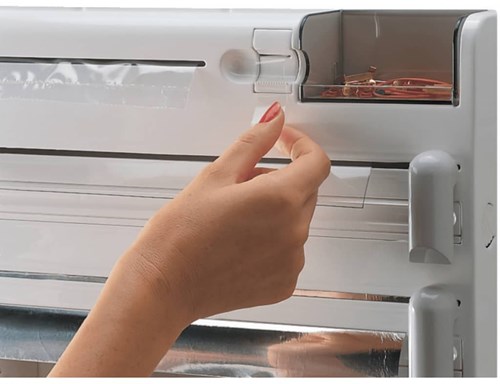 Leifheit Küchenrollenhalter Parat Plus Wandmodell - multifunktionaler Folienhalter