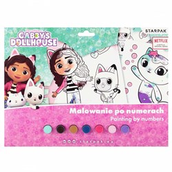 Lobbes peinture par numéros Gabby's Maison de poupée avec 7 couleurs et pinceau