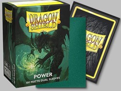 Asmodee Kartenhüllen Dragon Shield Dual Matte Power grün 100 Stück