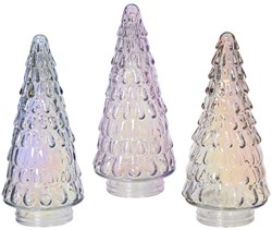 Beeld Kerstboom glas iriserend 23cm