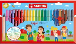 Stabilo feutres Cappi étui - 24 couleurs - lavables