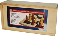 HOT Games Schachfiguren Holz Staunton 77 mm im Holzkasten