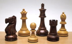 HOT Games Schachfiguren Staunton Größe 6 Palisander-Akazie 93mm klassisch