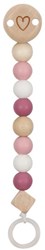 Goki Houten Fopspeenketting Hart Roze