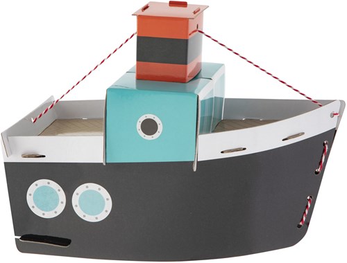 Bastelset Dampfschiff Sinterklaas - kreatives Spielzeug Papier Sticker-3