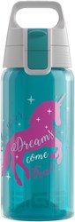 SIGG gourde enfant licorne 0.5L - bleu transparent - bouteille d'eau