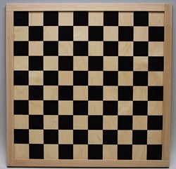 HOT Games Schachbrett Damebrett Triplex Schwarz 40cm Buchenholzrand