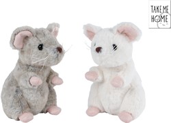 Take Me Home Plüschmaus Kuscheltier sitzend mehrfarbig 19cm Spielzeug