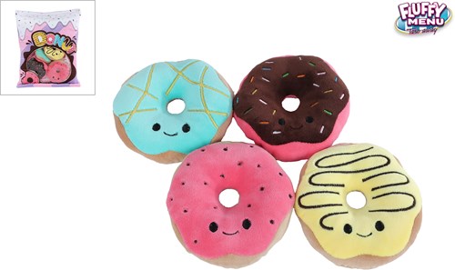 Van Manen peluche jouet Fluffy Menu avec 4 donuts - peluche 40cm
