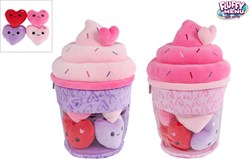 Van Manen Plüsch-Eis Kuscheltier mit Herzen - Fluffy Menu 36cm Spielzeug