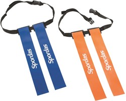 Spordas Flag Rugby Gürtel 6er-Set verstellbare Rugbyriemen blau