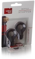 Vacu Vin bouchons à vin noir lot de 2 - accessoire vin caoutchouc-3