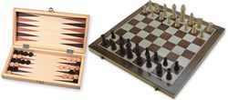 HOT Games Schach-/Backgammon Klappkassette Eingelegt 29cm.