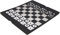 HOT Games magnetisches Reiseschach Etui 20x17cm - Schachspiel Reisegröße