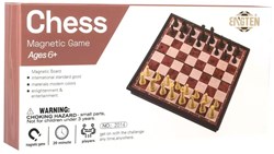 HOT Games Schachspiel magnetisch braun Kunststoff 20x20cm Reisespiel