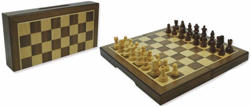 HOT Games Schachkassette Magnet. Walnuss 23x23x2 cm
