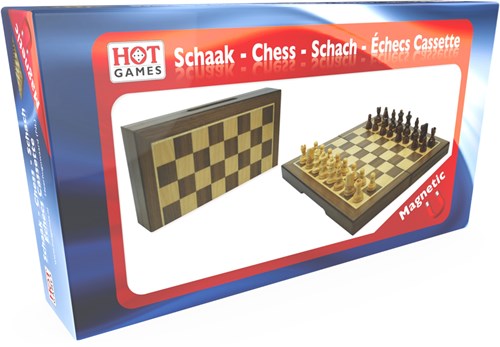 HOT Games Schachkassette Magnet. Walnuss 23x23x2 cm-2