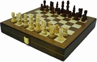 HOT Games Schach Dame Backgammon Holzspielkassette 29x29cm klassisch-2