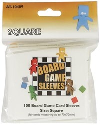 Asmodee Kartenhüllen für Brettspiele - quadratisch 69x69mm - 100 Stück