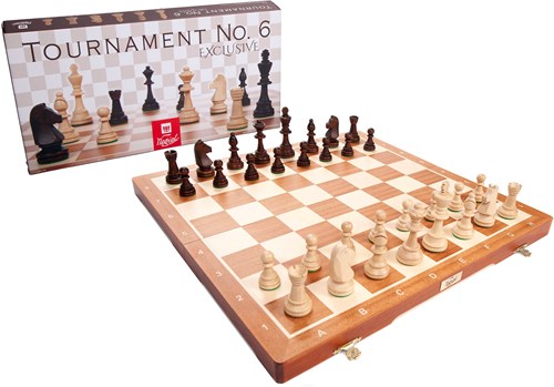 HOT Games Schachkasten Turnier 6 mahagoni/essenz 53x26cm
