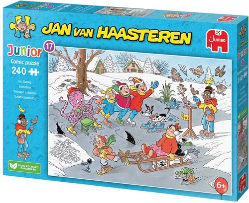 Jumbo Puzzle Jan van Haasteren Junior Eislaufen 240 Teile Kinder-3
