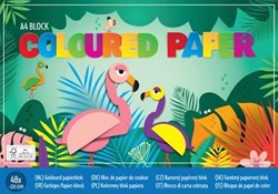 Bloc de 48 feuilles de papier de couleur A4 Flamigo