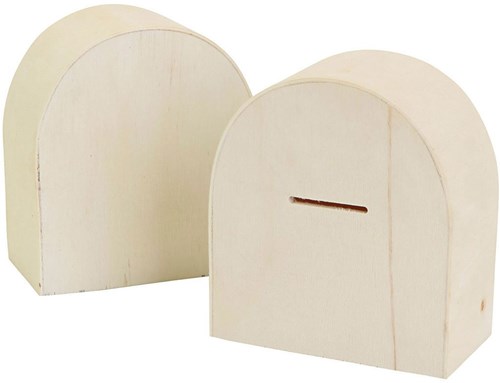 Creativ Company Holzspardose Bastelset 10x9cm - 12 Stück