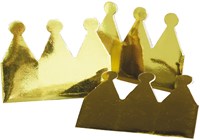 Haza Kronen gold metallic Karton 6 Stück Partyzubehör