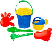 Klassische Strandspielzeug Eimerset blau 7-teilig Kunststoff