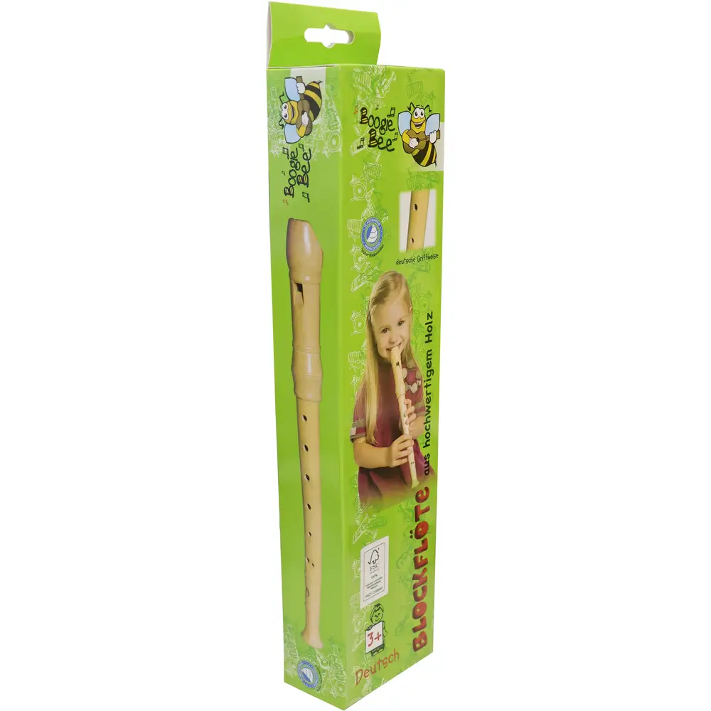 Vedes flûte à bec bois allemande 32cm jouet musical enfants