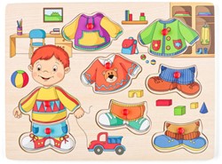 Woody Woody-Ankleide-Puzzle-Junge 90320