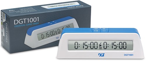 DGT Schachuhr digital weiß - Schachuhr für Schule und Zuhause
