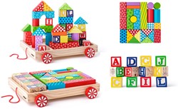 Woody Woody Blockwagen mit Bausteinen 90913