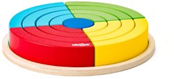Woody Cercles arc-en-ciel empilables jouet bois motricité couleurs