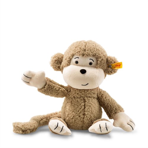 Steiff peluche singe Brownie - ami câlin doux - 30 cm - beige