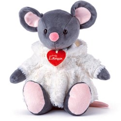 Lumpin Maus Azumi grau + Fell 28cm 94151