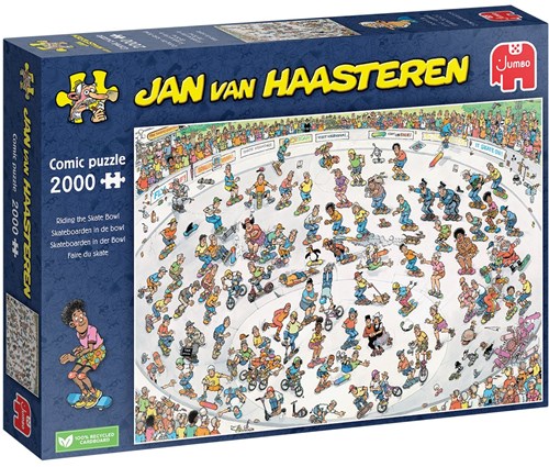 Jumbo Puzzle Jan van Haasteren 2000 Teile Skateboarden Cartoon-2