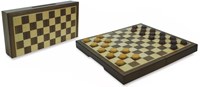 HOT Games Damespiel Magnetisch Nussbaum eingelegt 23x23x2cm