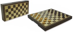 HOT Games Damespiel Magnetisch Nussbaum eingelegt 23x23x2cm