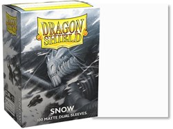 Asmodee Kartenhüllen Dragon Shield matte dual Snow 100 Stück Karten