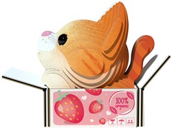 Eugy puzzle 3D - Chats Pumpkin - jouet en carton durable
