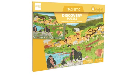 SCRATCH 2 In 1 Magnetische Puzzel - Discovery Game - Savanne