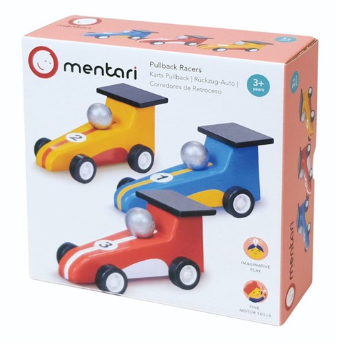 Mentari voitures de course jouet pull-back set pour enfants-3