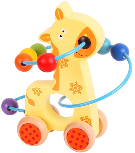 Bigjigs Toys Schiebe-Giraffe mit Motorikschleife