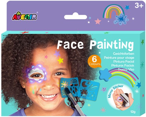 Avenir Gesichtsbemalung lila Kiste - kreative Face Art Set für Kinder