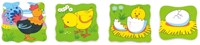 Viga Toys Puzzle de croissance Poulet 4 couches 18x18x1,3cm. 3+