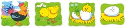 Viga Toys Puzzle de croissance Poulet 4 couches 18x18x1,3cm. 3+