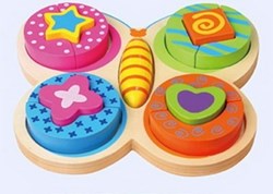Viga Toys Puzzle papillon. +18 mois