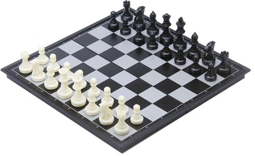 Engelhart Games Schach Backgammon Reisespiel magnetisch klappbar 25x25 cm