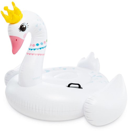 Intex cygne gonflable jouet de piscine ride-on 188x124cm blanc